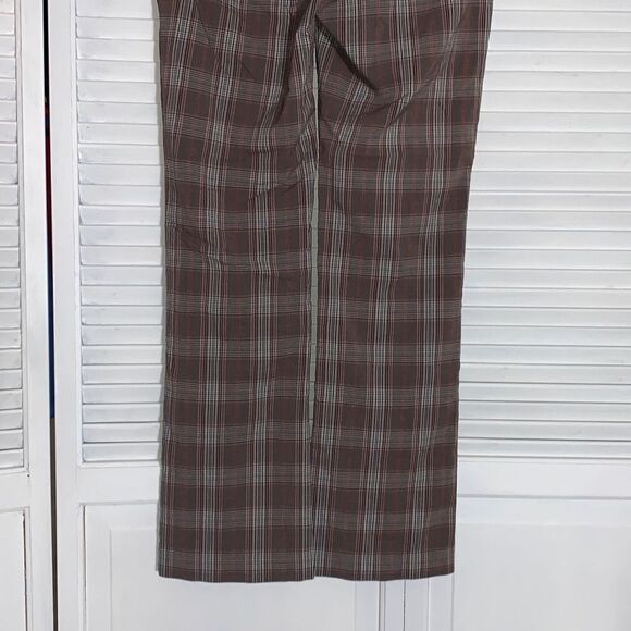 APT. 9 Tan Plaid Stretchy Pull On Boot Cut Pants Size Small - Picture 8 of 12